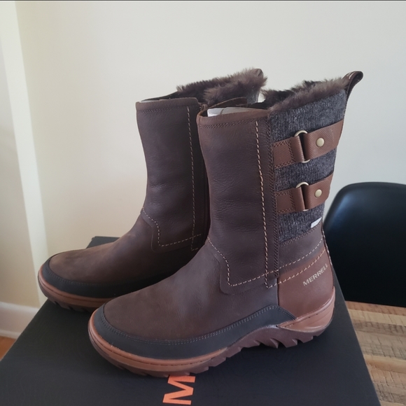 Merrell NIB Sylvia Waterproof Faux Fur Lined Boot - size 8 - Picture 3 of 10